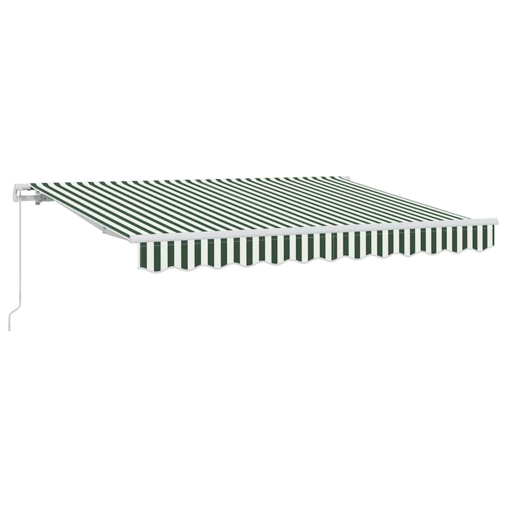 Inklapbaar Zonnescherm En 300 X 200 Cm Groen En Wit (Wit Frame) 3 x 2 m