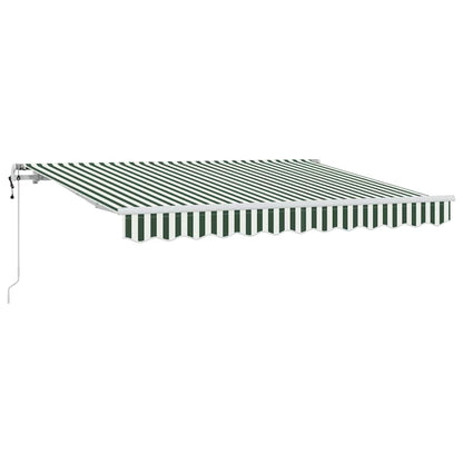 Inklapbaar Zonnescherm En 300 X 200 Cm Groen En Wit (Wit Frame) 3 x 2 m