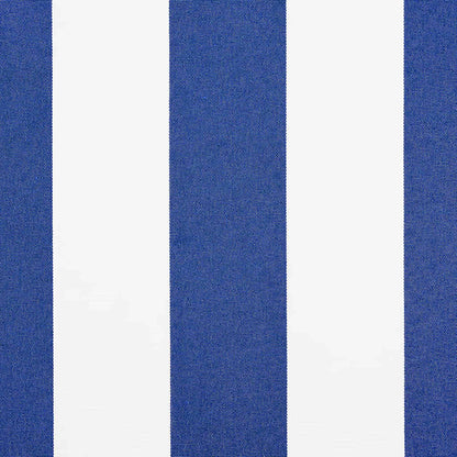 Inklapbaar Zonnescherm Blauw En Wit 350X200 Cm Stof Geel En Oranje (Anthraciet Frame)