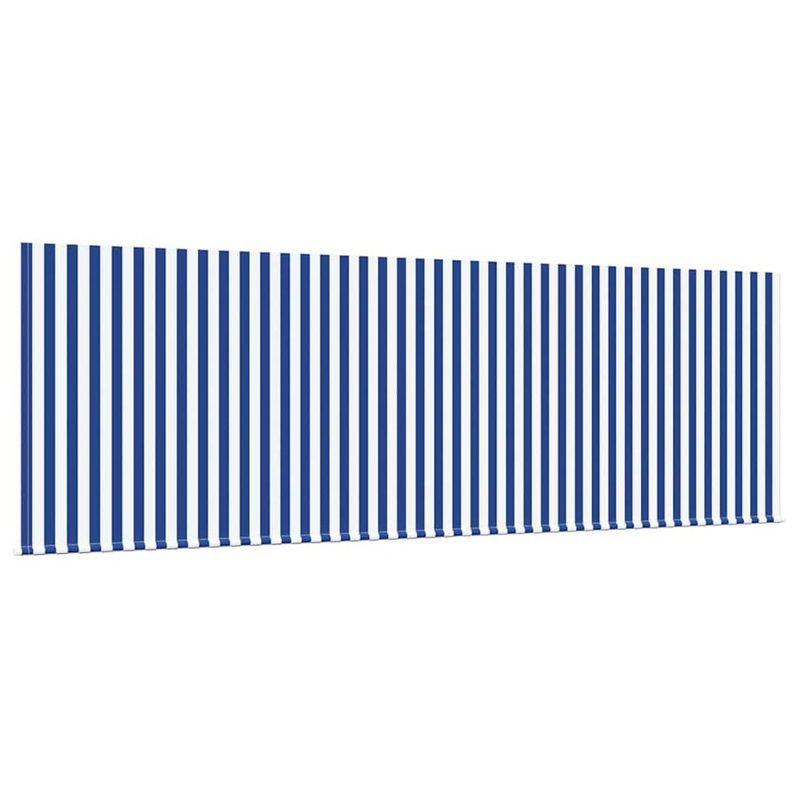 Inklapbaar Zonnescherm Blauw En Wit 350 X 200 Cm Stof En Metaal Crème (Anthraciet Frame)