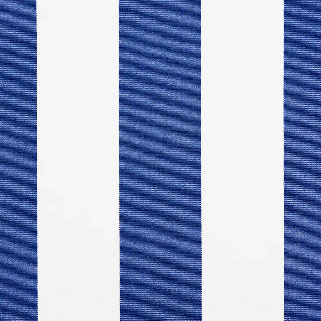 Inklapbaar Zonnescherm Blauw En Wit 350 X 200 Cm Stof En Metaal Crème (Anthraciet Frame)