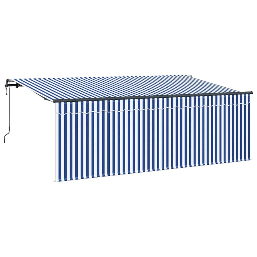 Zonwering met Screen Crème 350 x 200 x 120 cm Stof, Metaal