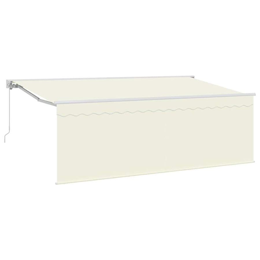 Zonnescherm met Screen Crème 350 x 200 x 120 cm Stof, Metaal