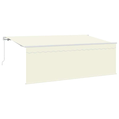 Zonnescherm met Screen Crème 350 x 200 x 120 cm Stof, Metaal