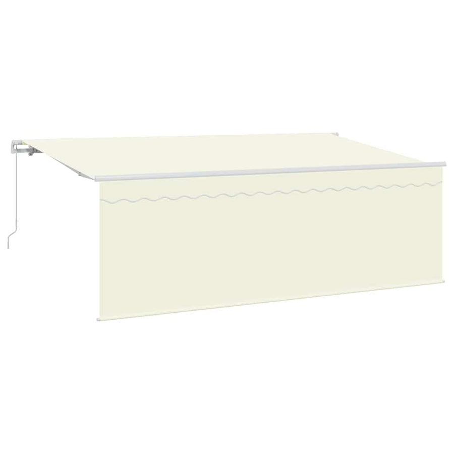 Zonnescherm met Screen Crème 350 x 200 x 120 cm Stof, Metaal