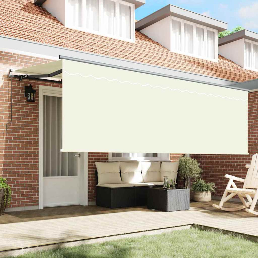 Zonnescherm met Screen Crème 350 x 200 x 120 cm Stof, Metaal