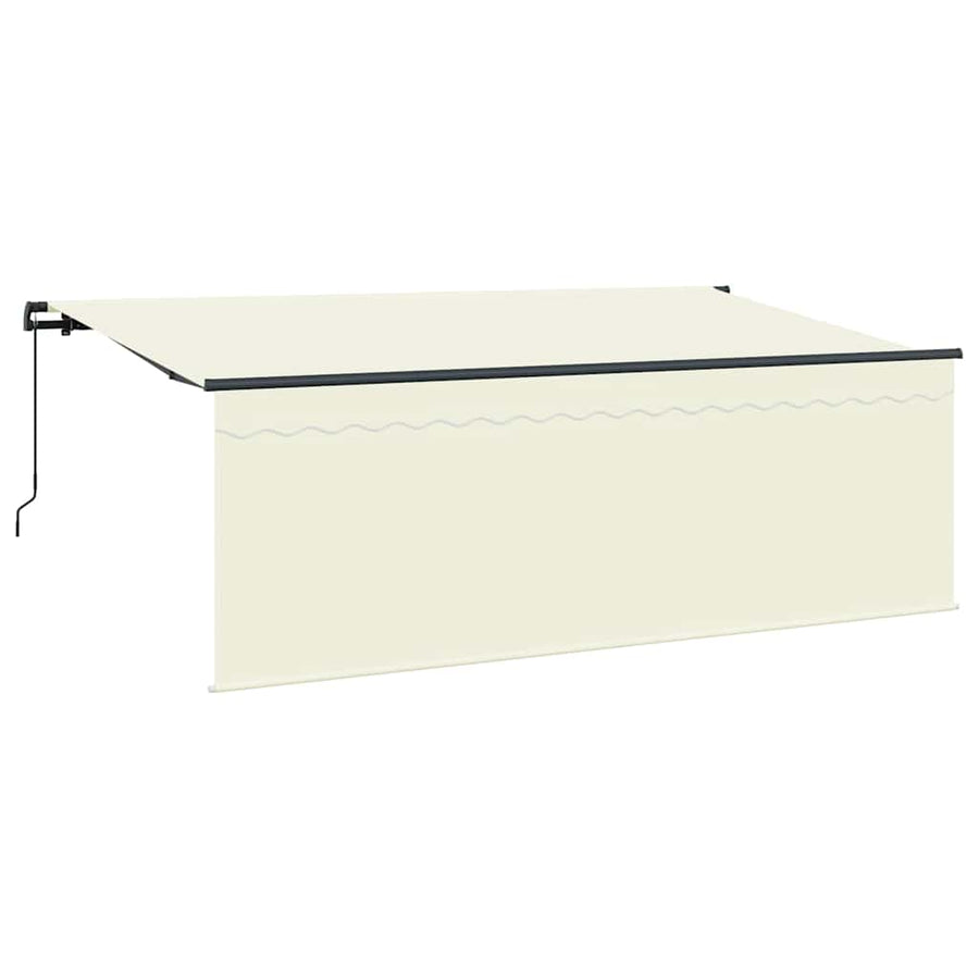 Zonnescherm met Screen Crème 350 x 200 x 120 cm Stof, Metaal