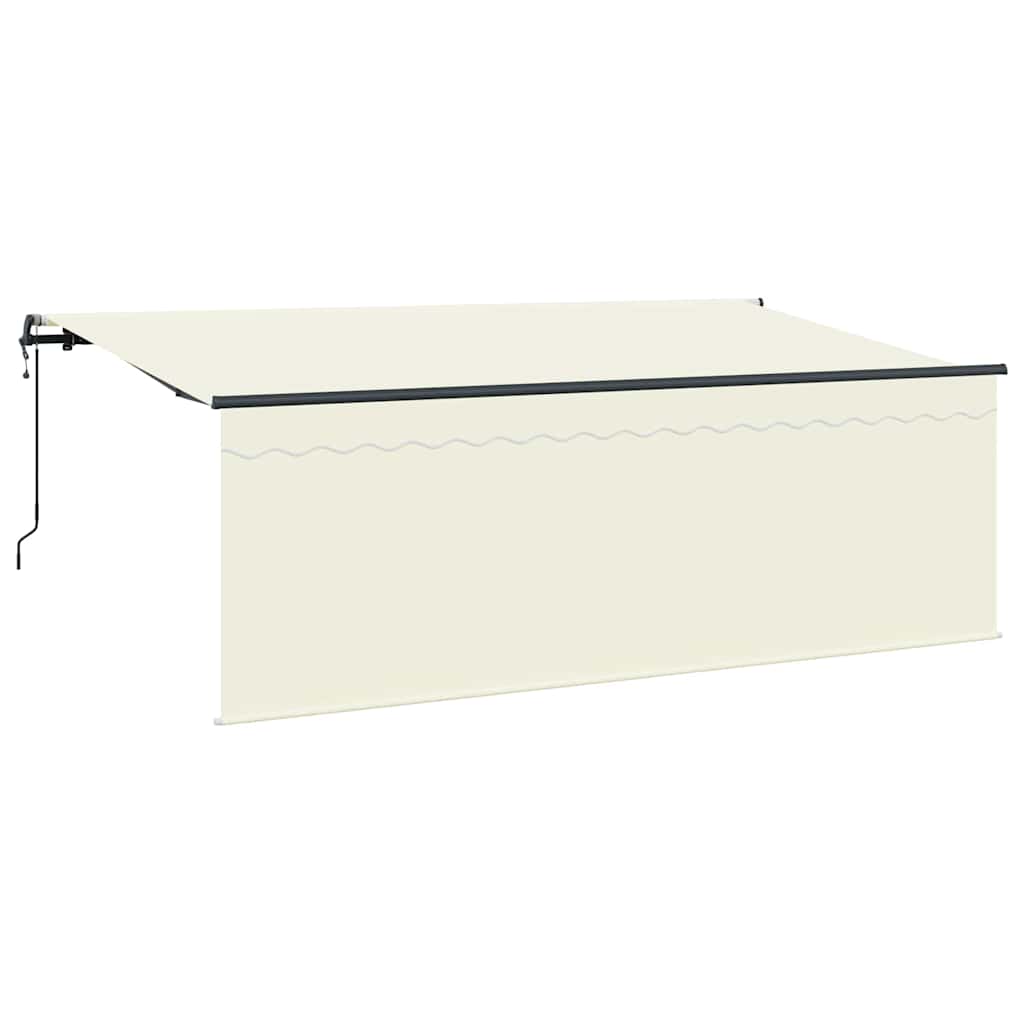 Zonnescherm met Screen Crème 350 x 200 x 120 cm Stof, Metaal