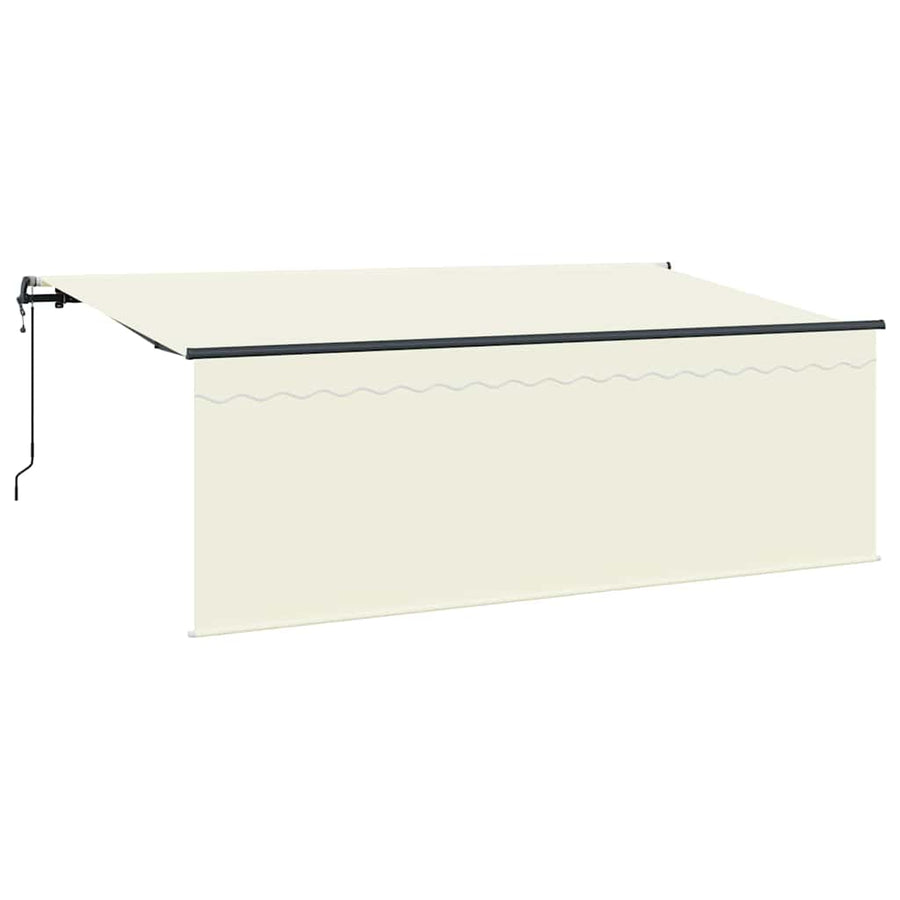 Zonnescherm met Screen Crème 350 x 200 x 120 cm Stof, Metaal