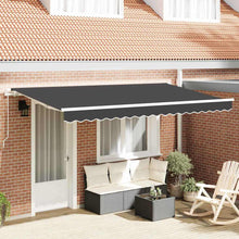 Inklapbaar Zonnescherm Antraciet en Wit 3.5 x 2 m