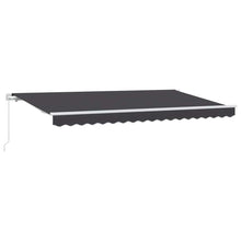 Inklapbaar Zonnescherm Antraciet en Wit 3.5 x 2 m