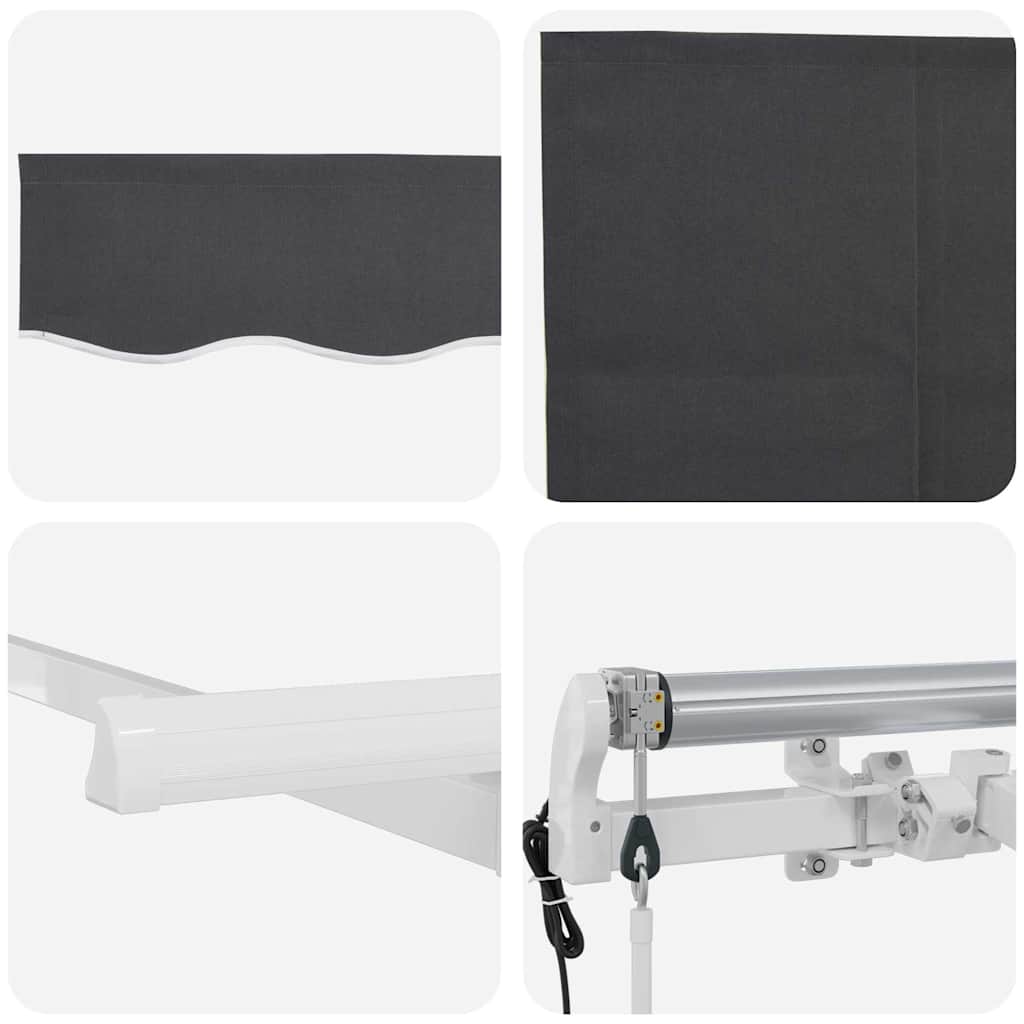 Inklapbaar Zonnescherm Antraciet Large Polyester & Aluminium