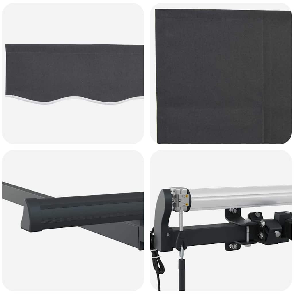 Inklapbaar Zonnescherm Zwart Large Polyester, Aluminium
