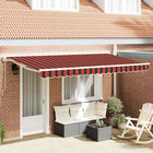 Uitschuifbaar zonnescherm 350x200 cm oranje zwart