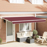 Zonnescherm inklapbaar 350x200 cm bordeauxrood