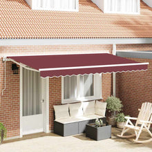 Inklapbaar Zonnescherm Bordeauxrood 350x200 cm Stof
