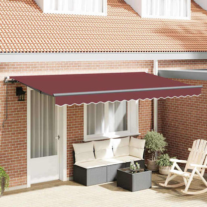 Inklapbaar Zonnescherm Bordeauxrood en Antraciet
