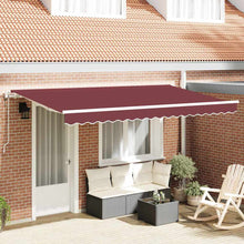 Inklapbaar Zonnescherm Bordeauxrood en Wit