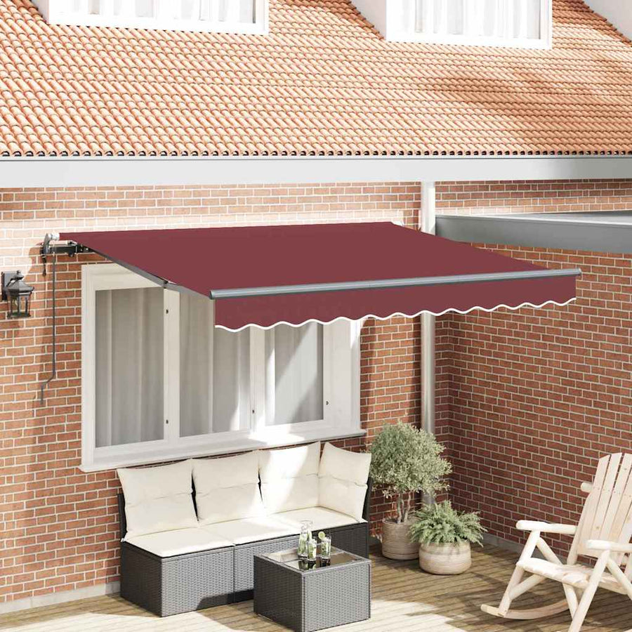 Inklapbaar Zonnescherm Bordeauxrood en Antraciet