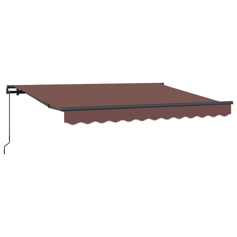 Inklapbaar Zonnescherm Bruin 350 x 200 cm Stof