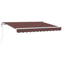 Inklapbaar Zonnescherm Bruin 350 x 200 cm Stof