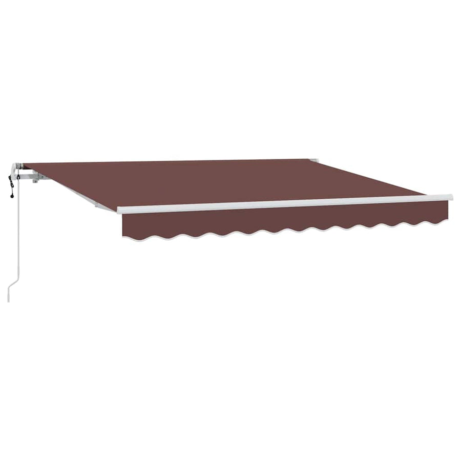 Inklapbaar Zonnescherm Bruin 350 x 200 cm Stof