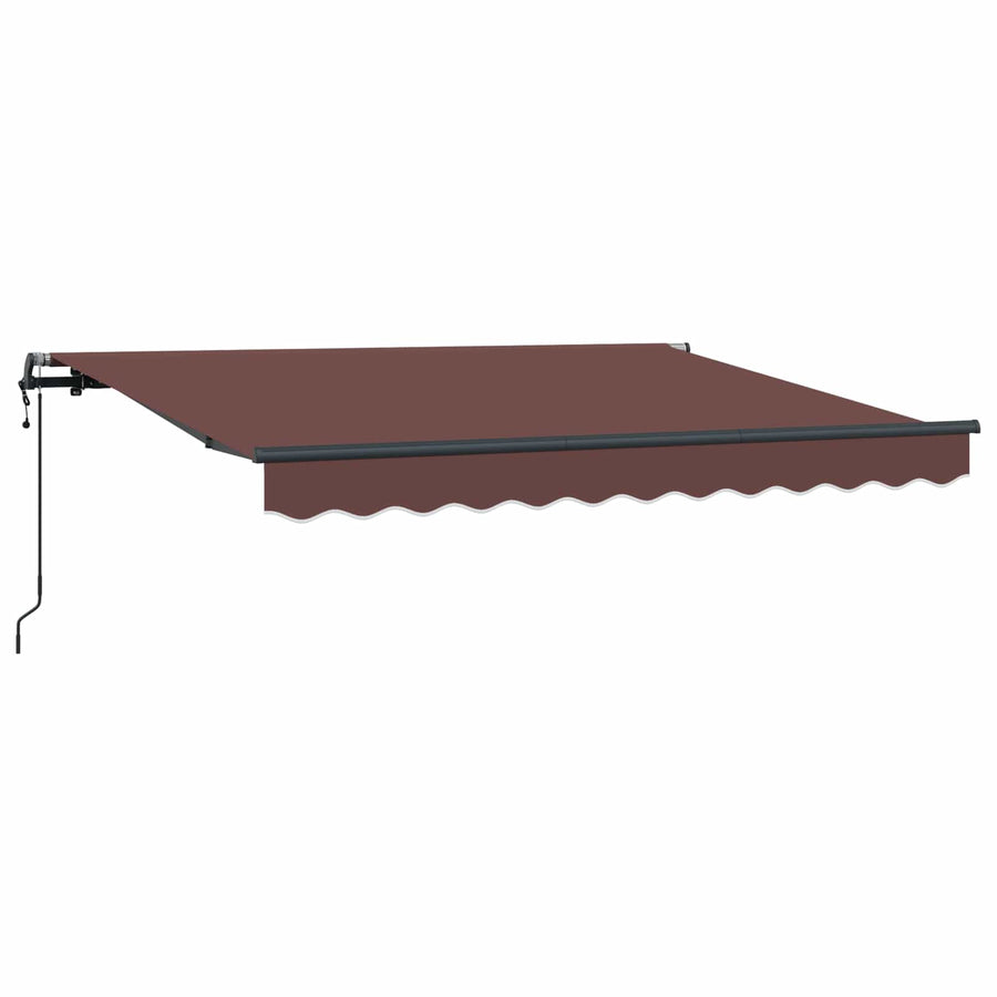Inklapbaar Zonnescherm Bruin 350 x 200 cm Stof