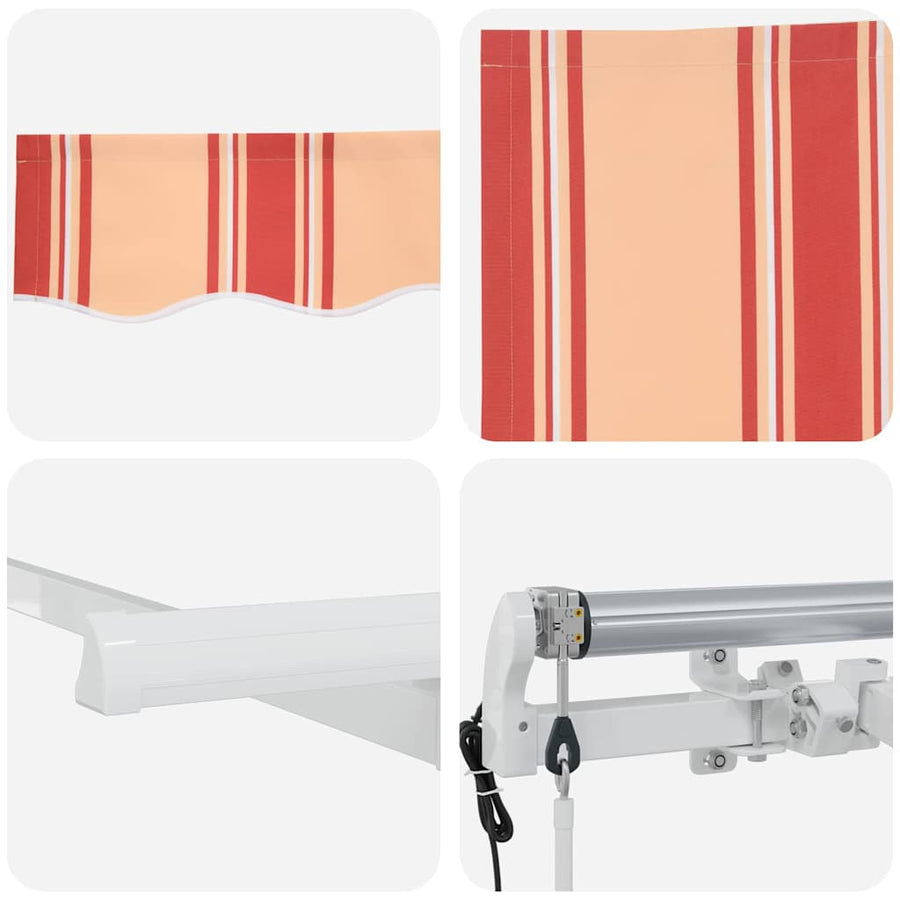 Inklapbaar Zonnescherm Multikleur en Geel en Oranje en Wit