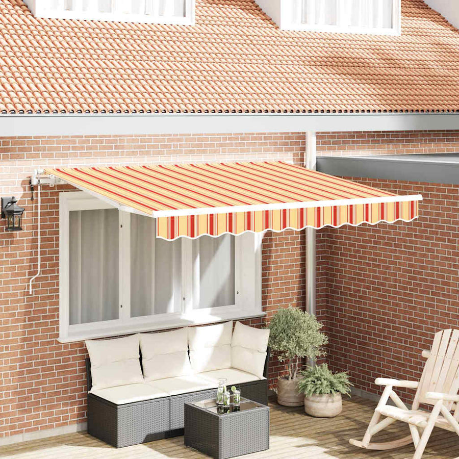 Inklapbaar Zonnescherm Multikleur en Geel en Oranje en Wit