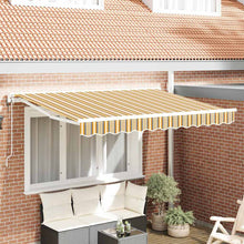 Inklapbaar Zonnescherm En 350 X 200 Cm Geel En Grijs (Wit Frame) 3,5 x 2 m