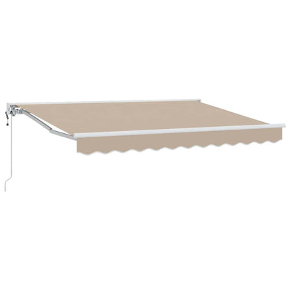 Inklapbaar Zonnescherm 350X200 Cm Stof Beige 3.5 x 2 m