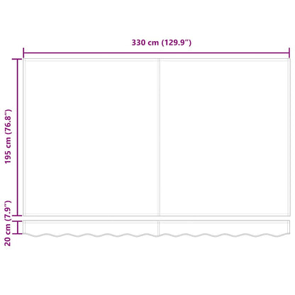 Inklapbaar Zonnescherm 350X200 Cm Stof Beige 3.5 x 2 m