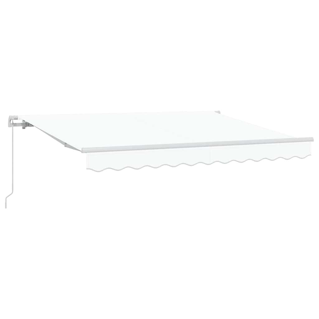 Inklapbaar Zonnescherm Wit 350 X 200 Cm Stof 3,5 x 2 m