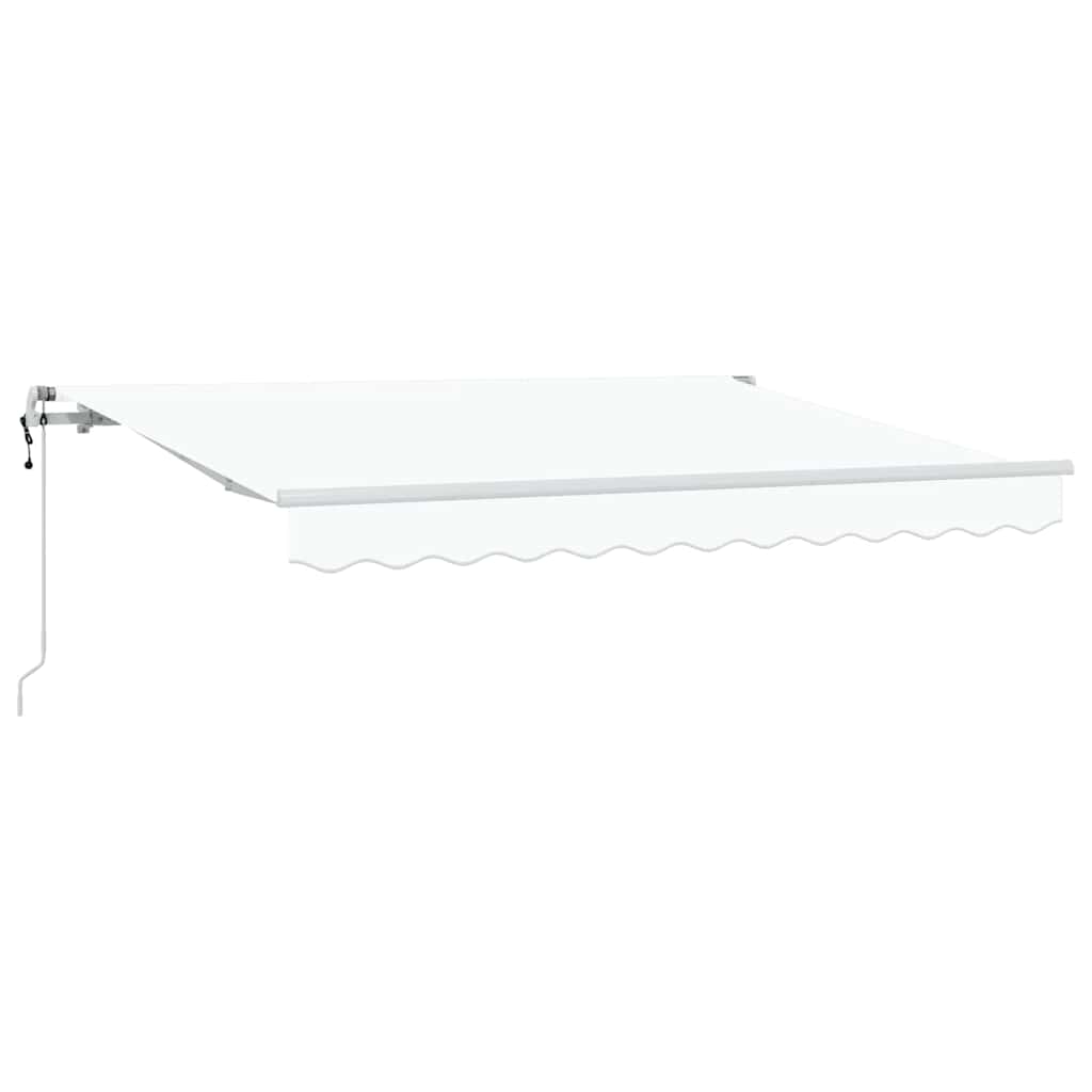 Inklapbaar Zonnescherm Wit 350 X 200 Cm Stof 3,5 x 2 m