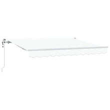 Inklapbaar Zonnescherm Wit 350 X 200 Cm Stof 3,5 x 2 m