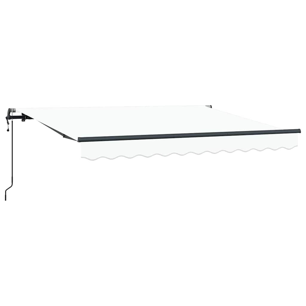Inklapbaar Zonnescherm Wit 350 X 200 Cm Stof 3,5 x 2 m