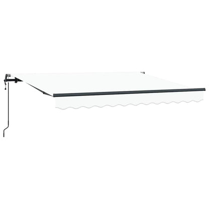 Inklapbaar Zonnescherm Wit 350 X 200 Cm Stof 3,5 x 2 m