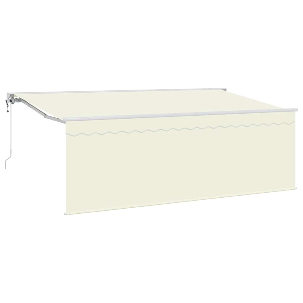 Elektrisch Uittrekbaar Zonnescherm Crème Wit Bruin 400 x 200 cm