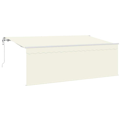 Inklapbaar Zonnescherm Crème Wit Bruin 400 x 200 cm