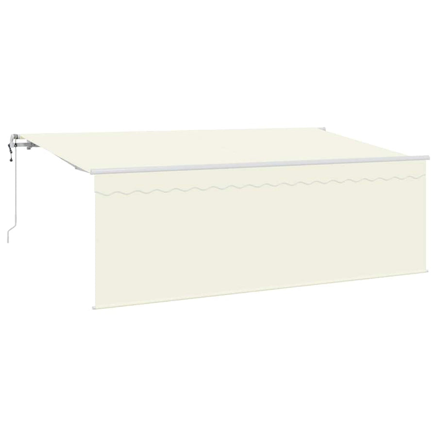 Inklapbaar Zonnescherm Crème Wit Bruin 400 x 200 cm