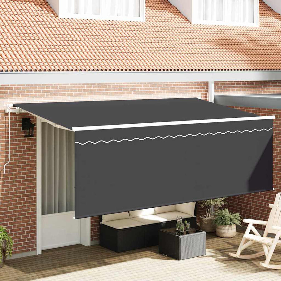 Inklapbaar Zonnescherm Antraciet Wit Grijs