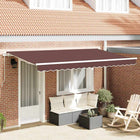 Zonnescherm inklapbaar 400x200 cm bruin stof