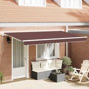 Zonnescherm inklapbaar 400x200 cm bruin stof