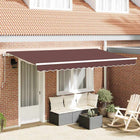 Zonnescherm 400x200 cm bruin muurmontage