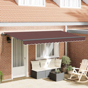 Zonnescherm 400x200 cm bruin muurmontage