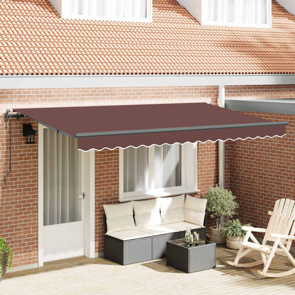 Inklapbaar Zonnescherm Bruin 400 x 200 cm Stof
