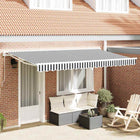 Retractable Awning Anthracite and White 400 x 200 cm