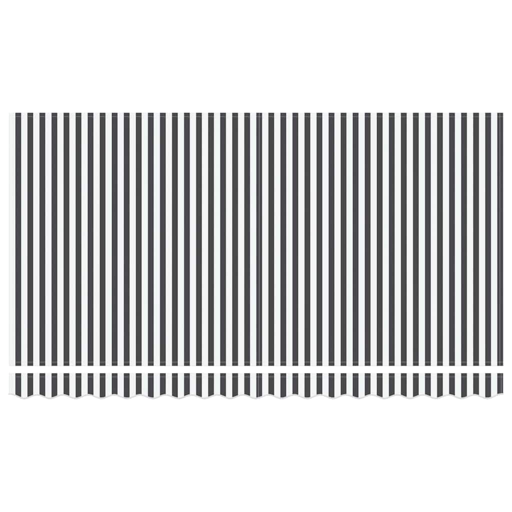 Inklapbaar Zonnescherm Antraciet en Wit 400x200 cm
