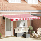 Zonnescherm rood 400x200 cm stof inklapbaar