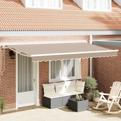 Zijde Frame Beige 400 x 200 cm Polyester met PU-coating